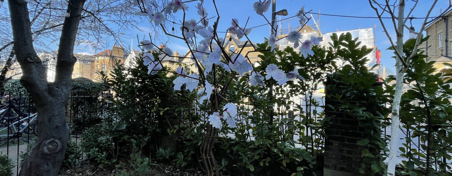 The Tree of Wellbeing in the front garden